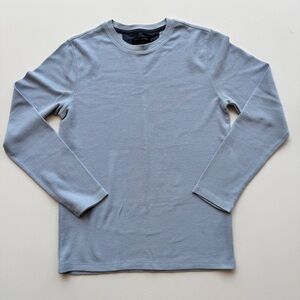 Banana Republic - Long Sleeve Crew Neck Waffle Tee in Blue